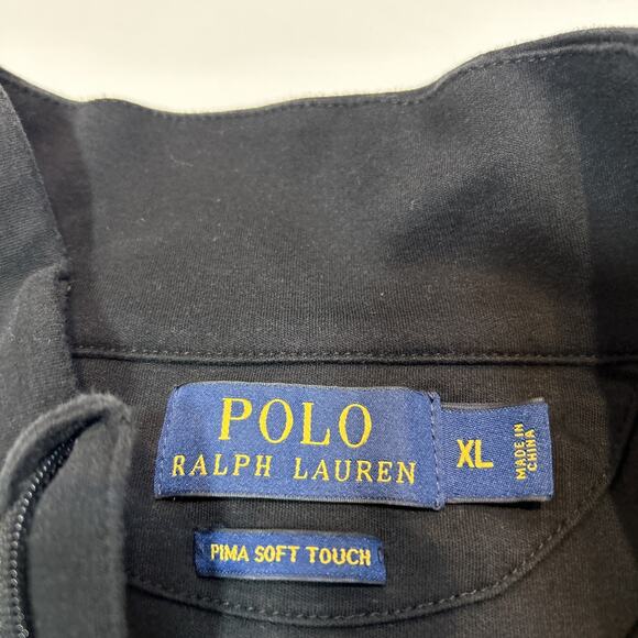 Polo Ralph Lauren Shirt Mens Size XL Pima Soft Touch Quarter Zip Pony - Picture 5 of 12